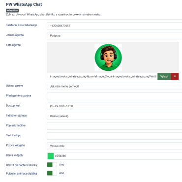 WhatsApp Chat - Joomla modul