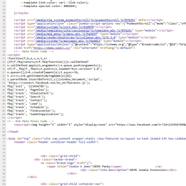 Meta (Facebook) pixel - Joomla plugin